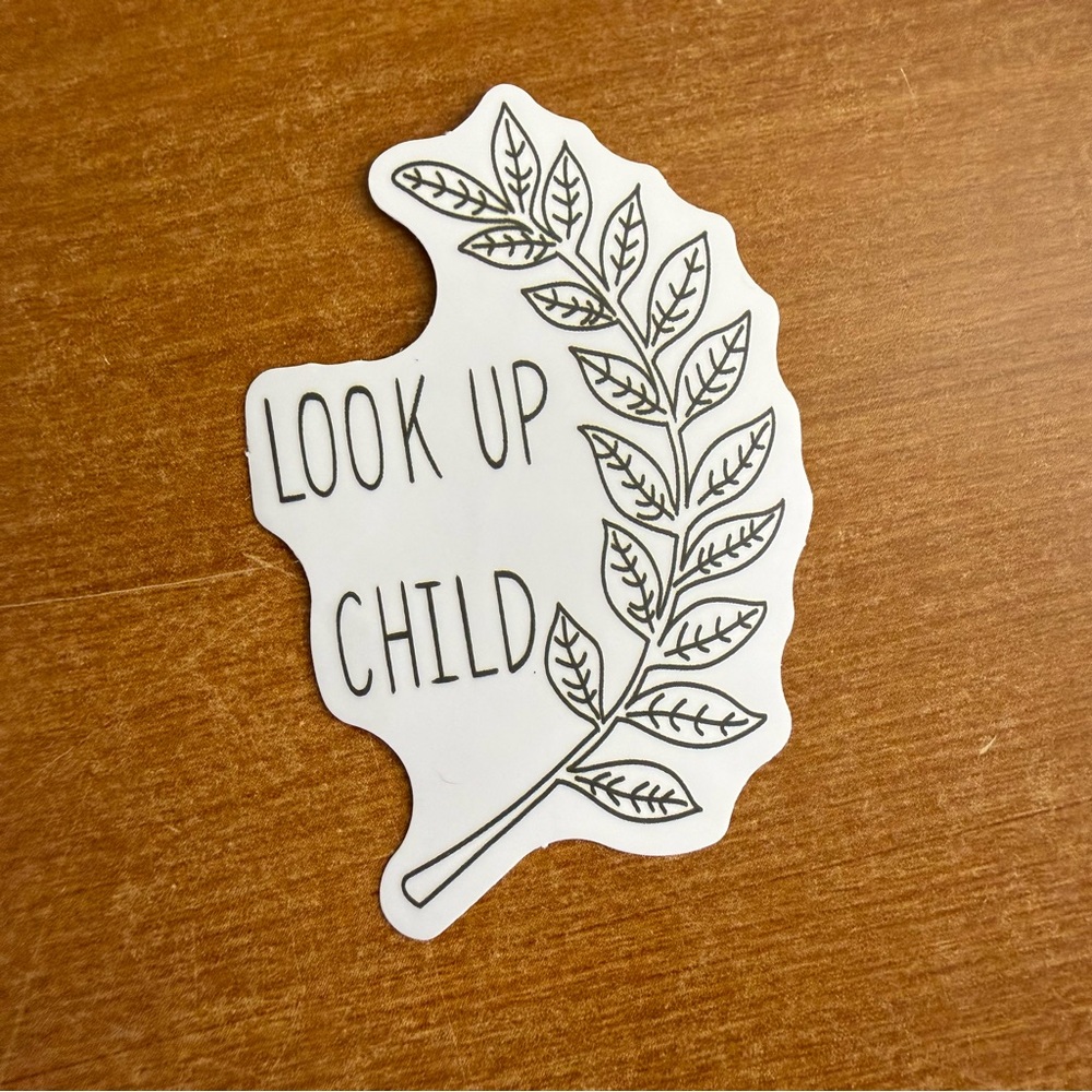 Look‎ Up Child Leaf Sticker